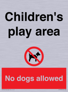 Children's play area. No dogs allowed